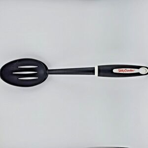 Betty Crocker Black & White  Plastic Slotted Spoon